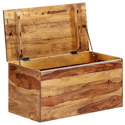 Coffre De Rangement 80 X 40 X 40 Cm Bois Massif De Sesham