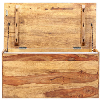 Coffre De Rangement 80 X 40 X 40 Cm Bois Massif De Sesham