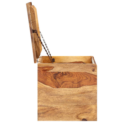 Coffre De Rangement 80 X 40 X 40 Cm Bois Massif De Sesham