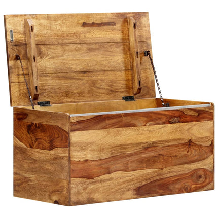Coffre De Rangement 80 X 40 X 40 Cm Bois Massif De Sesham