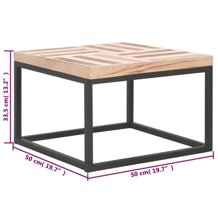 Table Basse 50X50X33,5 Cm Bois Massif