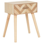 Meuble De Chevet Avec Tiroir 44 X 30 X 58 Cm Bois Massif
