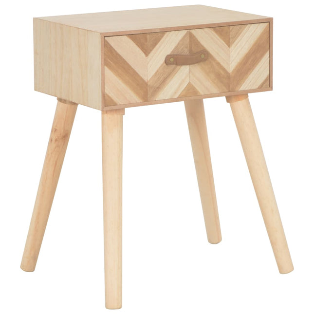 Meuble De Chevet Avec Tiroir 44 X 30 X 58 Cm Bois Massif