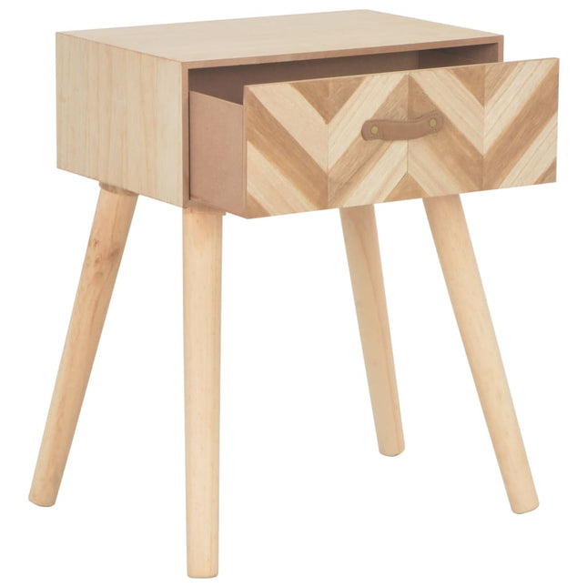 Meuble De Chevet Avec Tiroir 44 X 30 X 58 Cm Bois Massif