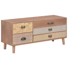 Meuble Tv Avec 5 Tiroirs 90X30X40 Cm Bois De Pin Massif