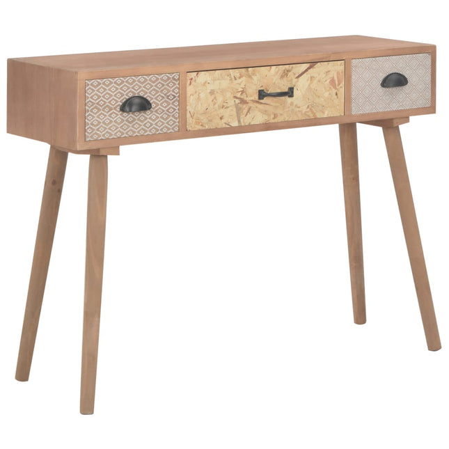 Table Console Avec 3 Tiroirs Bois De Pin Massif