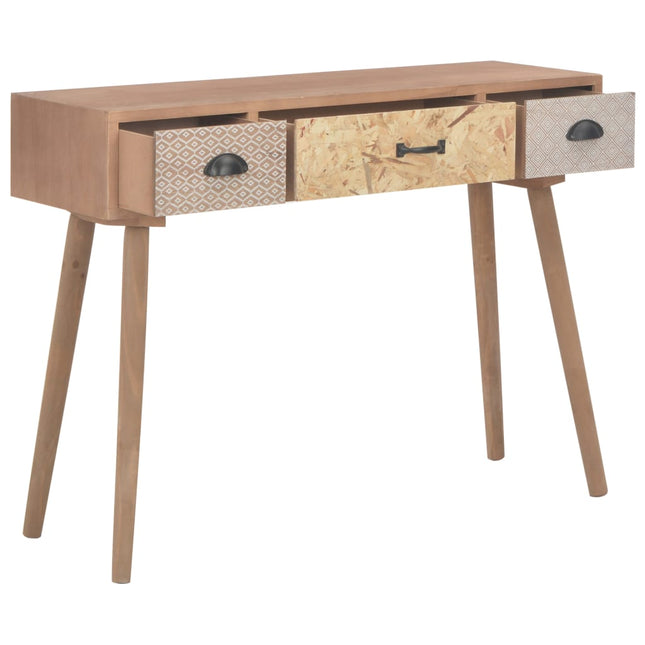 Table Console Avec 3 Tiroirs Bois De Pin Massif
