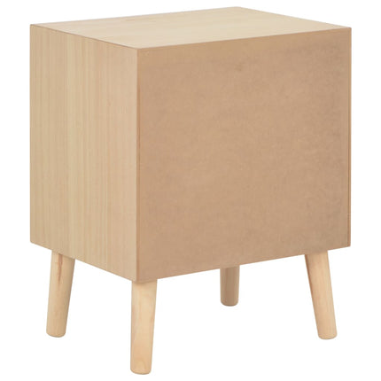 Table De Chevet Avec 2 Tiroirs 40X30X49,5 Cm Bois De Pin Massif