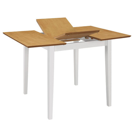 Table À Manger Extensible Blanc (80-120)X80X74 Cm Mdf