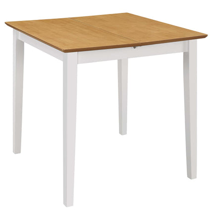 Table À Manger Extensible Blanc (80-120)X80X74 Cm Mdf