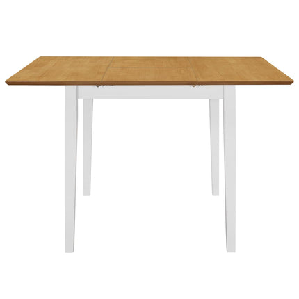 Table À Manger Extensible Blanc (80-120)X80X74 Cm Mdf