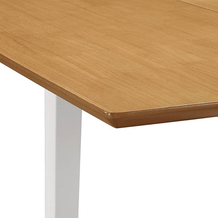 Table À Manger Extensible Blanc (80-120)X80X74 Cm Mdf