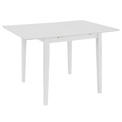 Table À Manger Extensible Blanc (80-120)X80X74 Cm Mdf