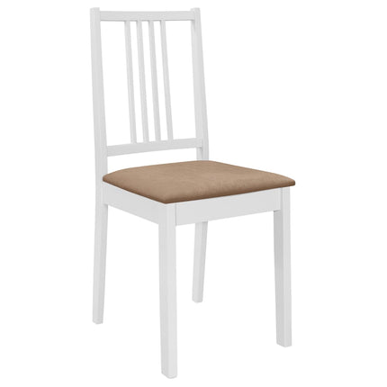 Chaises À Manger Avec Coussins Lot De 2 Blanc Bois Solide