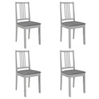 Chaises À Manger Avec Coussins Lot De 4 Blanc Bois Solide