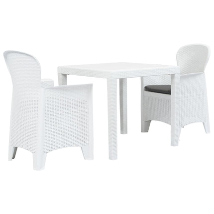 Ensemble De Bistro 3 Pcs Plastique Aspect De Rotin