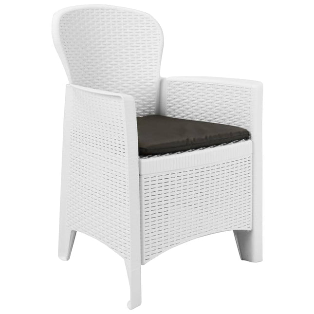 Ensemble De Bistro 3 Pcs Plastique Aspect De Rotin
