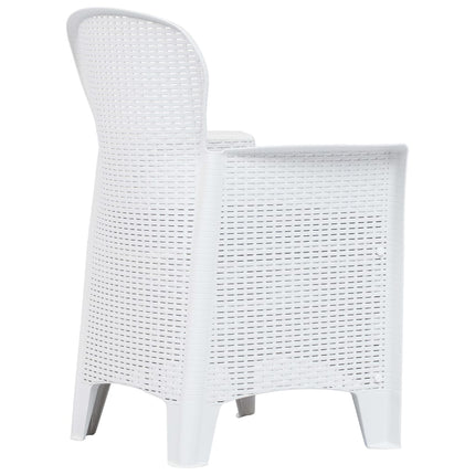 Ensemble De Bistro 3 Pcs Plastique Aspect De Rotin