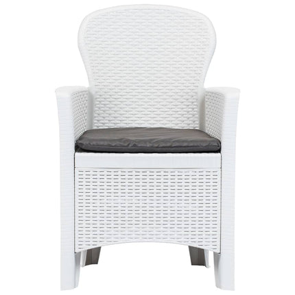 Ensemble De Bistro 3 Pcs Plastique Aspect De Rotin