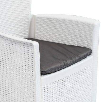 Ensemble De Bistro 3 Pcs Plastique Aspect De Rotin