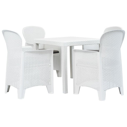 Ensemble De Bistro 3 Pcs Plastique Aspect De Rotin