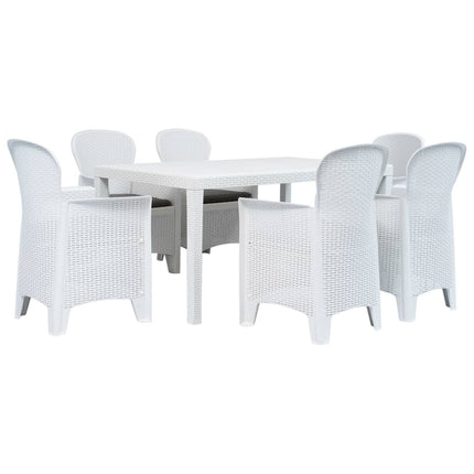 Ensemble De Bistro 3 Pcs Plastique Aspect De Rotin