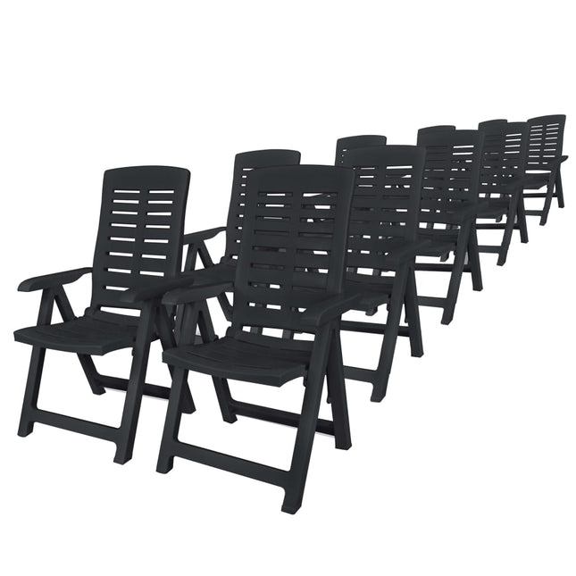 Ensemble À Manger D'extérieur 11 Pcs Plastique Anthracite