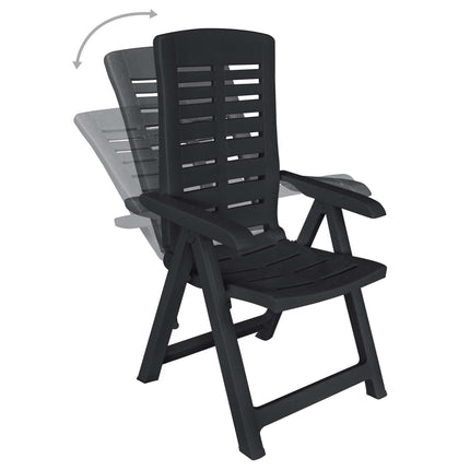 Ensemble À Manger D'extérieur 11 Pcs Plastique Anthracite
