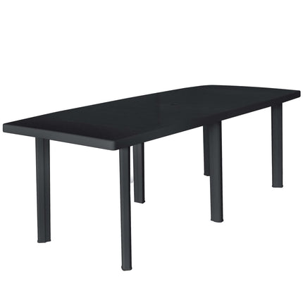 Ensemble À Manger D'extérieur 11 Pcs Plastique Anthracite