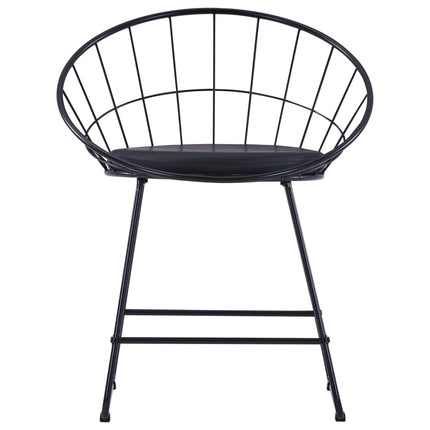 Chaises À Manger Siège En Similicuir Lot De 2 Acier