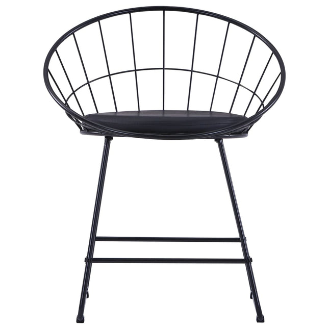 Chaises À Manger Siège En Similicuir Lot De 2 Acier