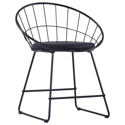 Chaises À Manger Siège En Similicuir Lot De 2 Acier