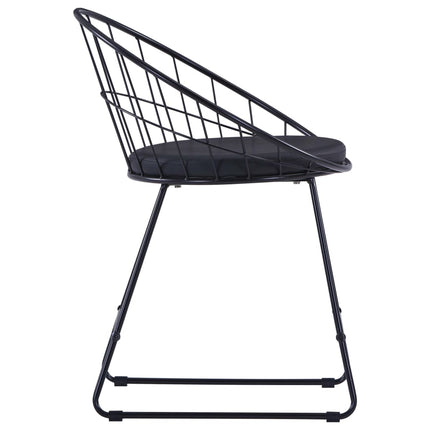 Chaises À Manger Siège En Similicuir Lot De 2 Acier