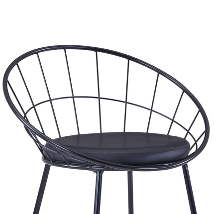 Chaises À Manger Siège En Similicuir Lot De 2 Acier