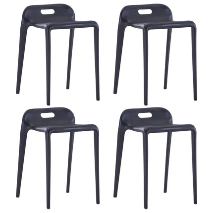 Tabourets Empilables Lot De 4 Plastique