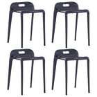 Tabourets Empilables Lot De 4 Plastique
