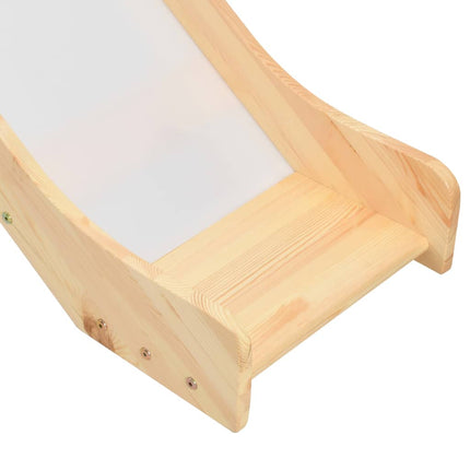 Lit Mezzanine D'enfants Avec Toboggan Et Échelle Pin 208X230 Cm