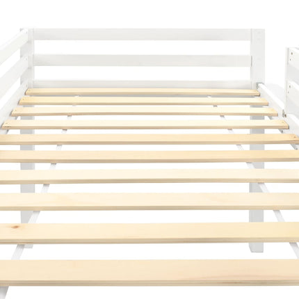 Lit Mezzanine D'enfants Toboggan Et Échelle Bois Pin 97X208 Cm