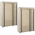 Garde-Robes Pliables 2 Pcs 110X45X175 Cm Tissu