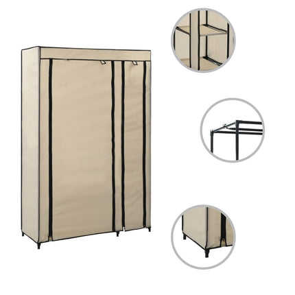 Garde-Robes Pliables 2 Pcs 110X45X175 Cm Tissu