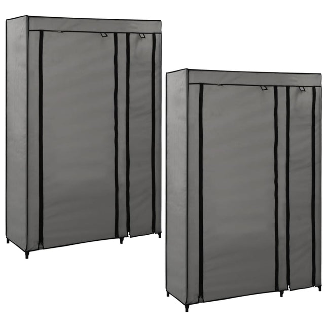 Garde-Robes Pliables 2 Pcs 110X45X175 Cm Tissu