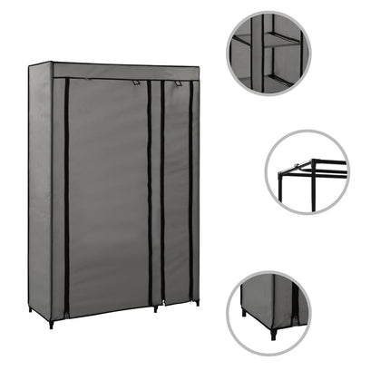Garde-Robes Pliables 2 Pcs 110X45X175 Cm Tissu