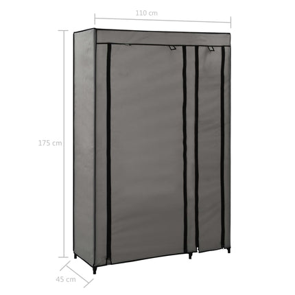 Garde-Robes Pliables 2 Pcs 110X45X175 Cm Tissu