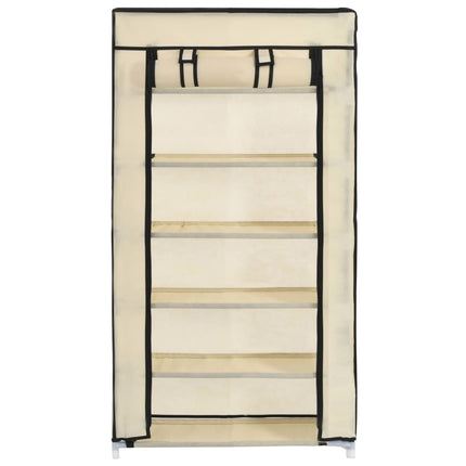 Armoire À Chaussures Avec Housse Tissu Crème
