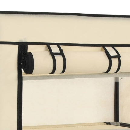 Armoire À Chaussures Avec Housse Tissu Crème