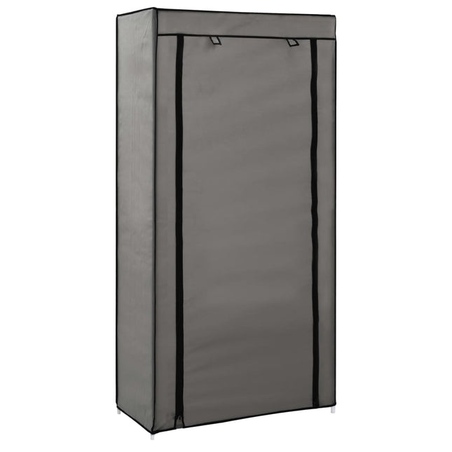 Armoire À Chaussures Avec Housse Tissu Gris