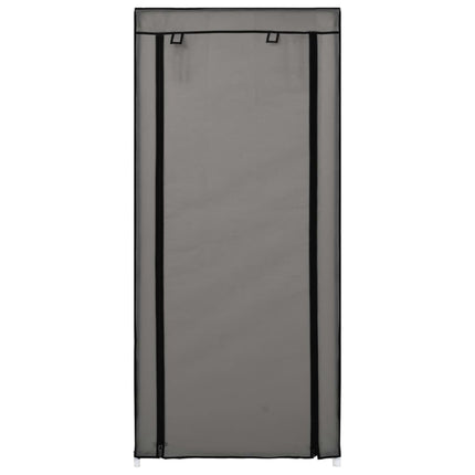 Armoire À Chaussures Avec Housse Tissu Gris