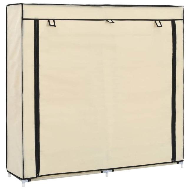 Armoire À Chaussures Avec Housse Tissu Crème