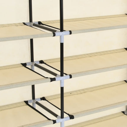 Armoire À Chaussures Avec Housse Tissu Crème