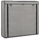 Armoire À Chaussures Avec Housse Tissu Gris